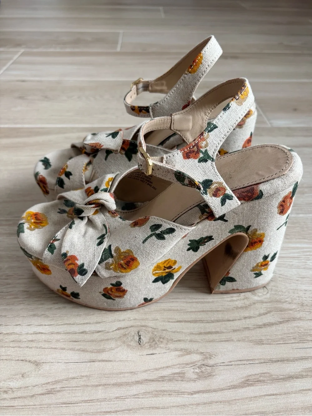 Seychelles New Americana Platform Wedge Heels Sandals Floral Women’s Size 6.5